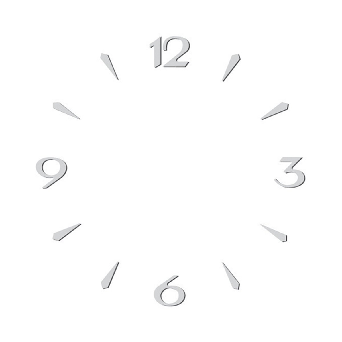 Cijferset Arabische cijfers-balken aluminium zilver L=12mm