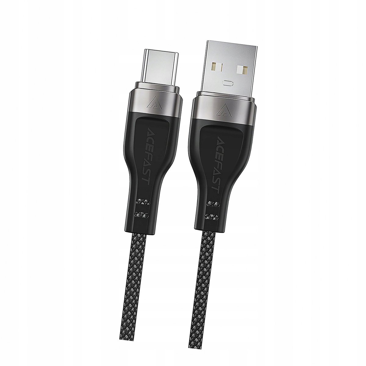Acefast C11-04 USB-A naar USB-C kabel, 1.2m, 3A, zwart, magnetisch