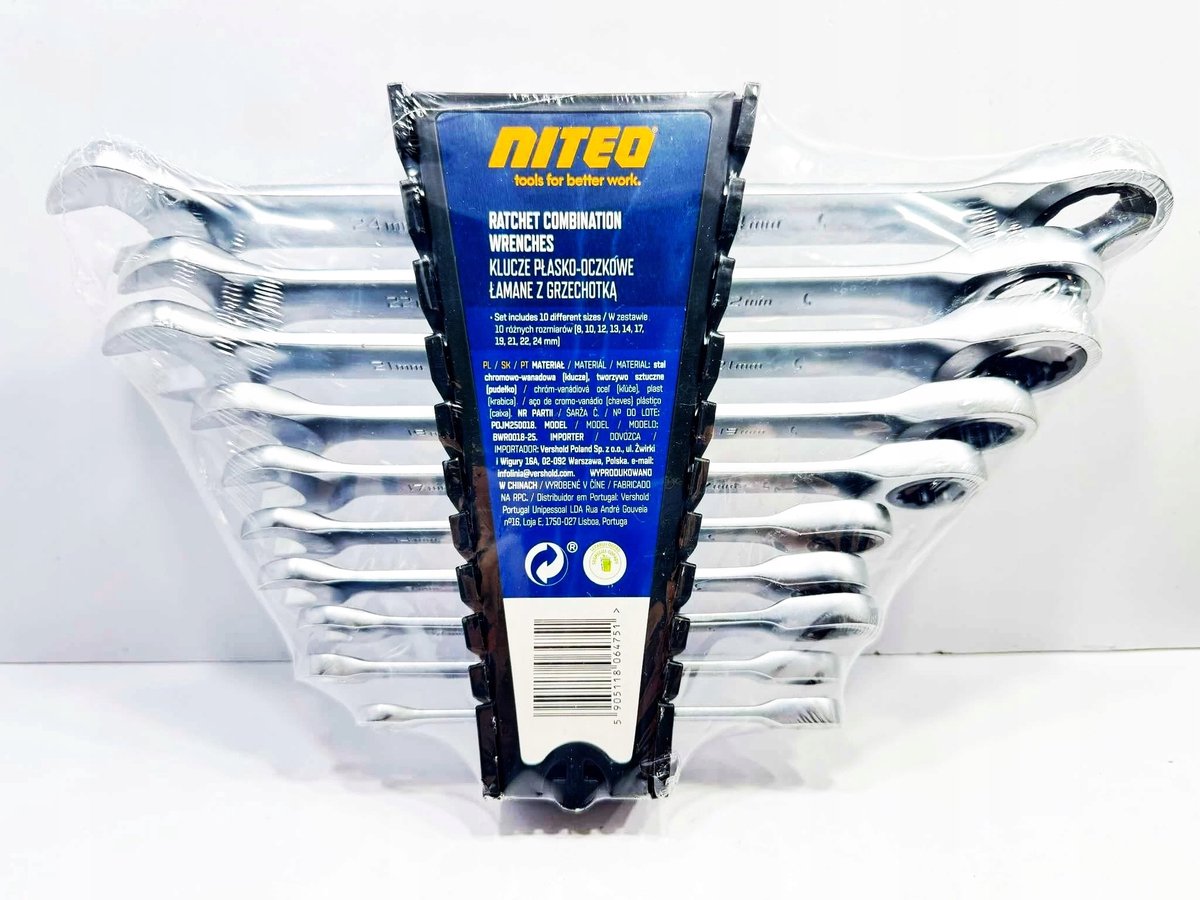 Niteo Tools Ringsleutelset 10 Delig met Ratel