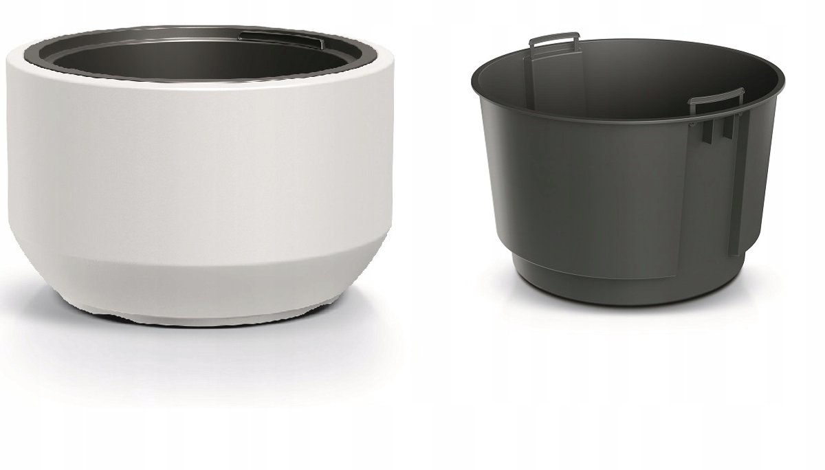 Heos Pot met Inzet - Wit - 30cm - Duurzaam Kunststof
