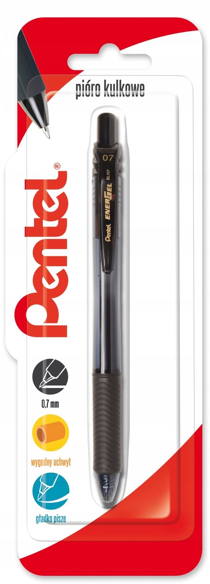Pentel EnerGel BL107 Rollerballpen - Zwart, 0,7 mm