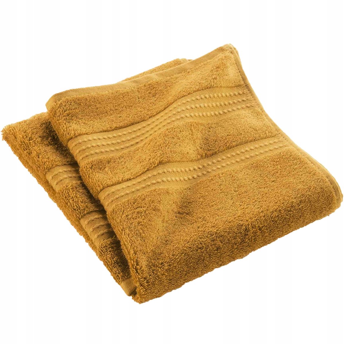 Douceur d'intérieur Badhanddoek Bio Katoen Mosterd 90x150cm