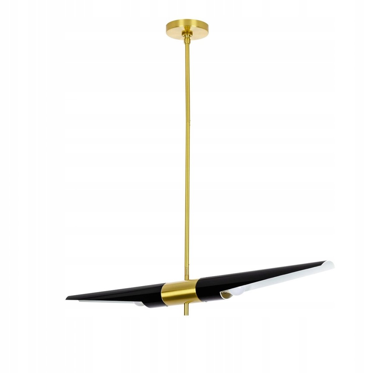 Apollo 1 Zwarte Hanglamp - Geborsteld Goud