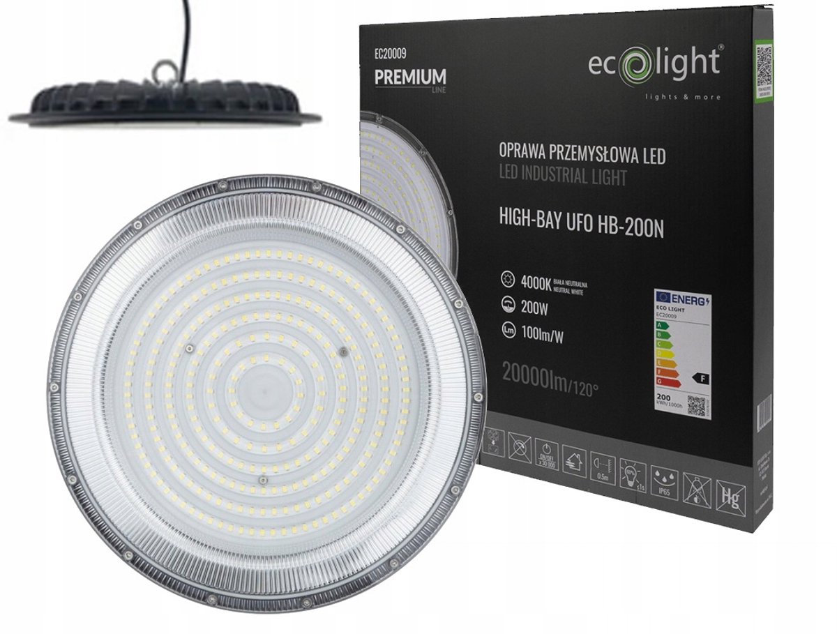 High Bay UFO LED Lamp 200W IP65 Neutraal Wit