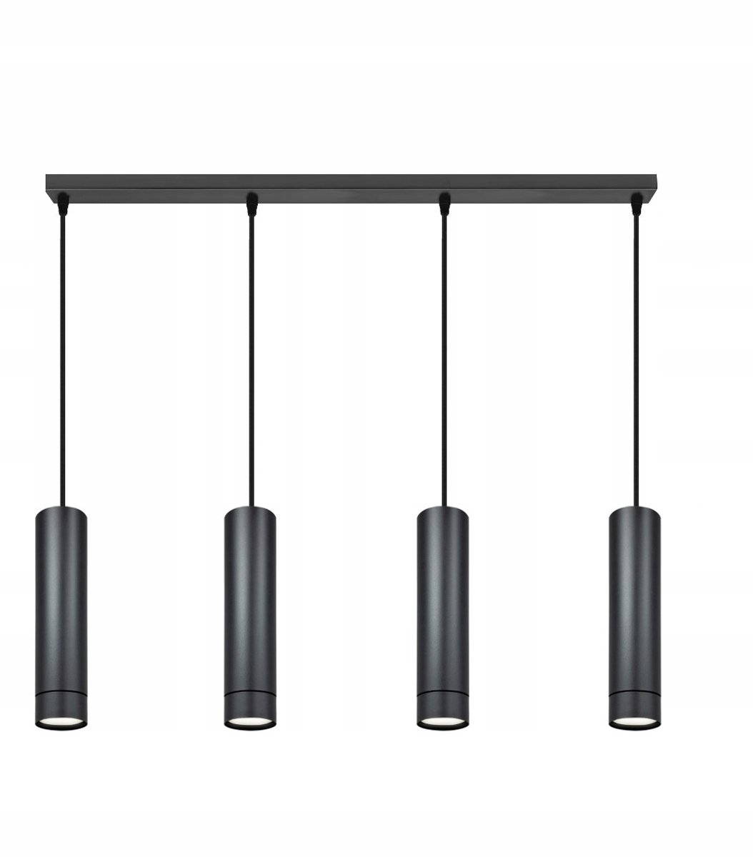 Hanglamp Tuba 28-301 Zwart Metaal GU10 4x10W