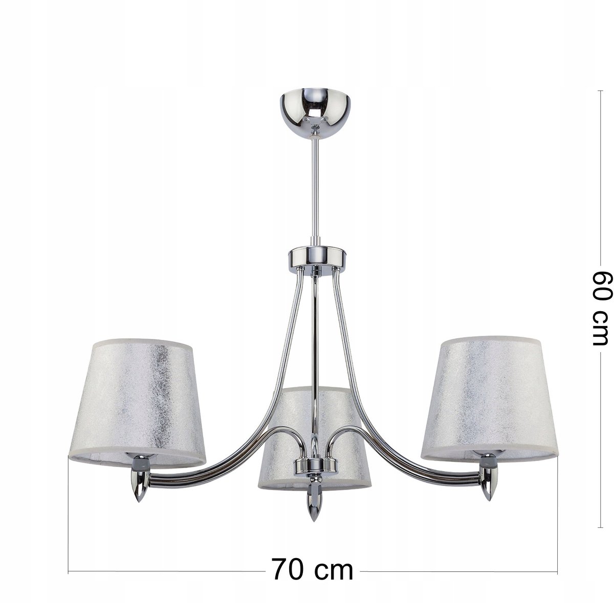 OSKAR 3-lichts Chroom Plafondlamp - Stijlvolle Verlichting