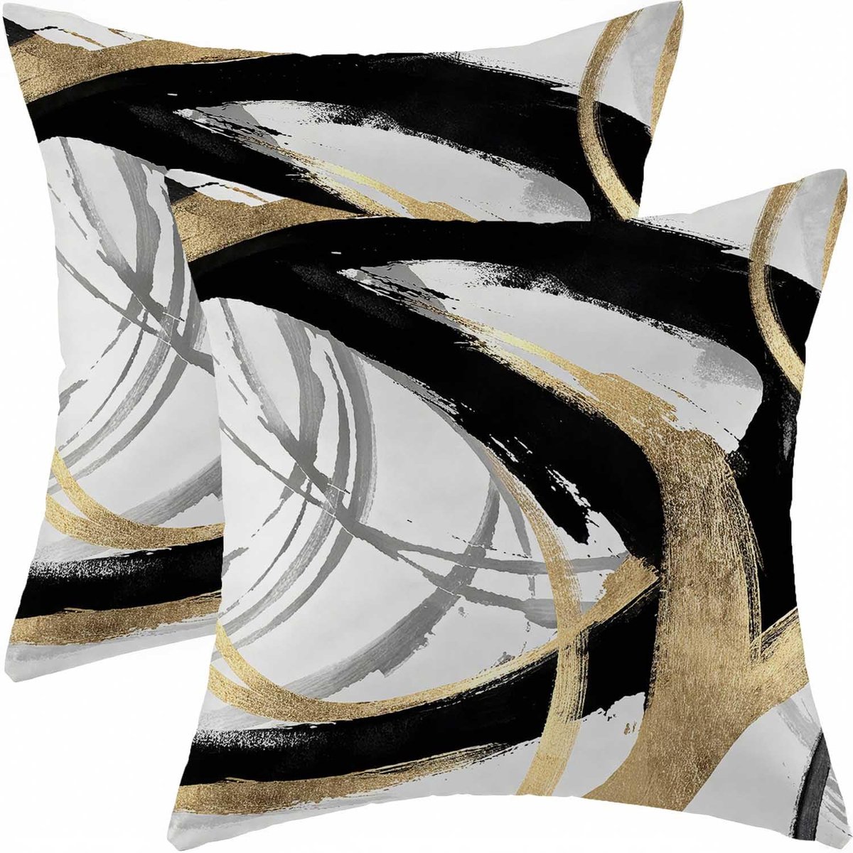 Unyqoos Abstracte fluwelen kussenslopen 40x40 cm voor moderne woonkamer decoratie Kleurjik