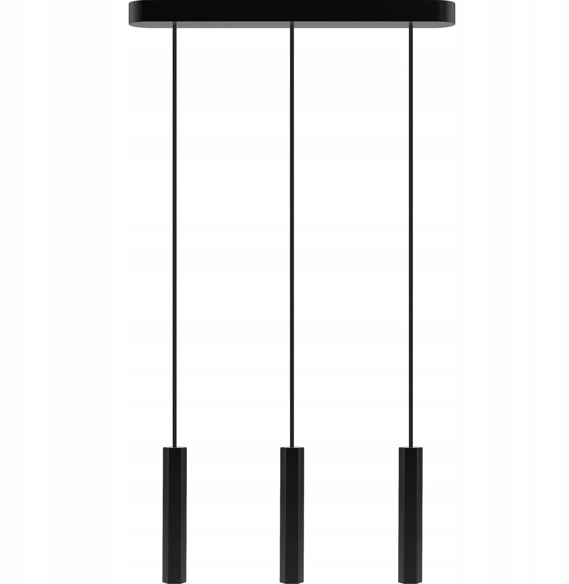 Madera Hexa Hanglamp - Zwart Hout - 3 lichtpunten GU10
