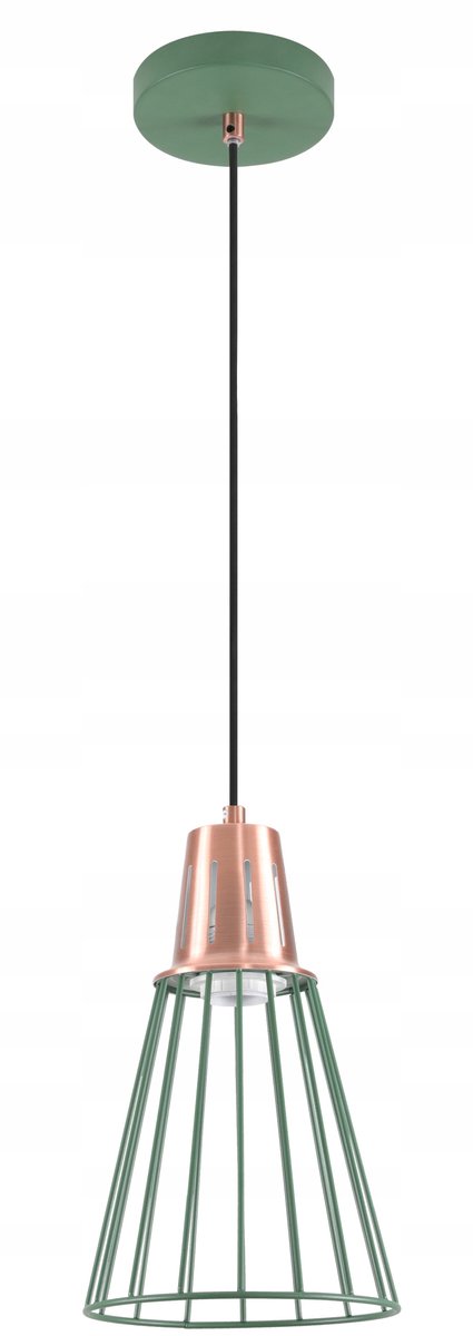 KALIOPE hanglamp groen, E27, enkele fitting, metaal