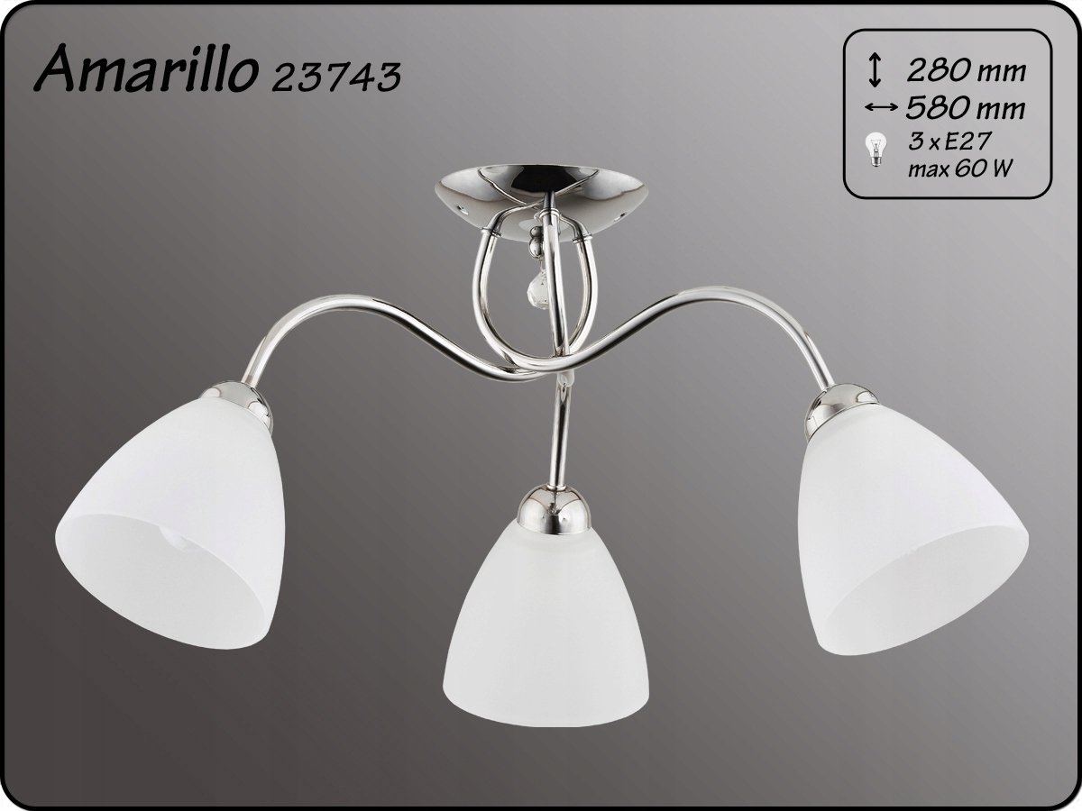 Hanglamp Amarillo 3-lichts E27/E14 Chroom Wit Metaal