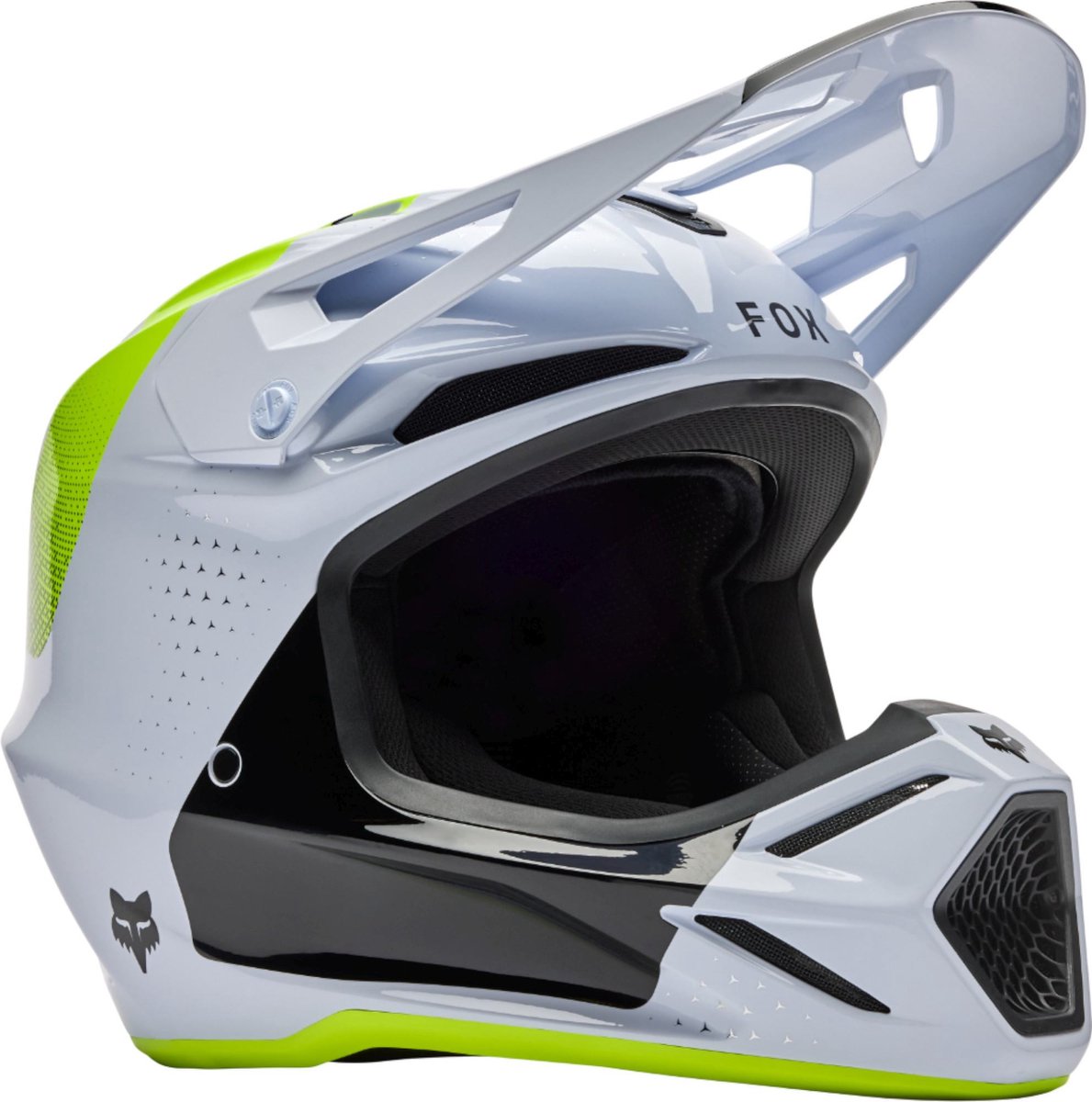 FOX V3 Tine Wit Crosshelm - Helm