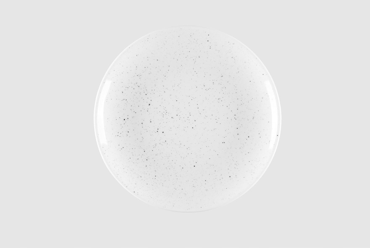 Lubiana ART 6750 plat bord 15 cm, wit met stippen, hotel porselein