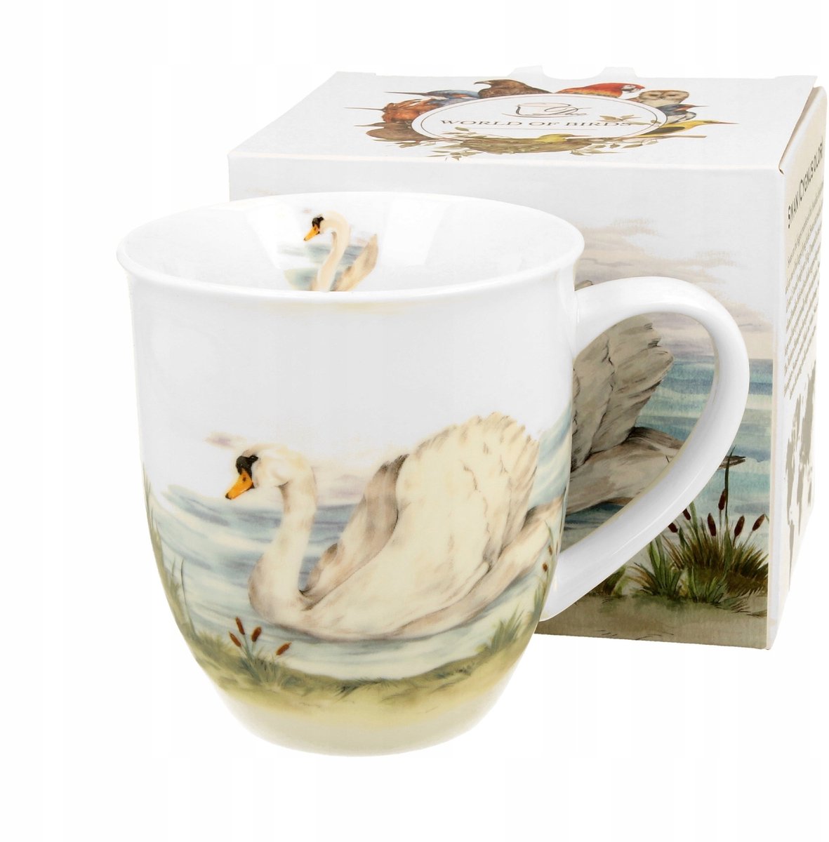 Porseleinen Mok Zwaan 650ml - Elegant Dierenwereld Design