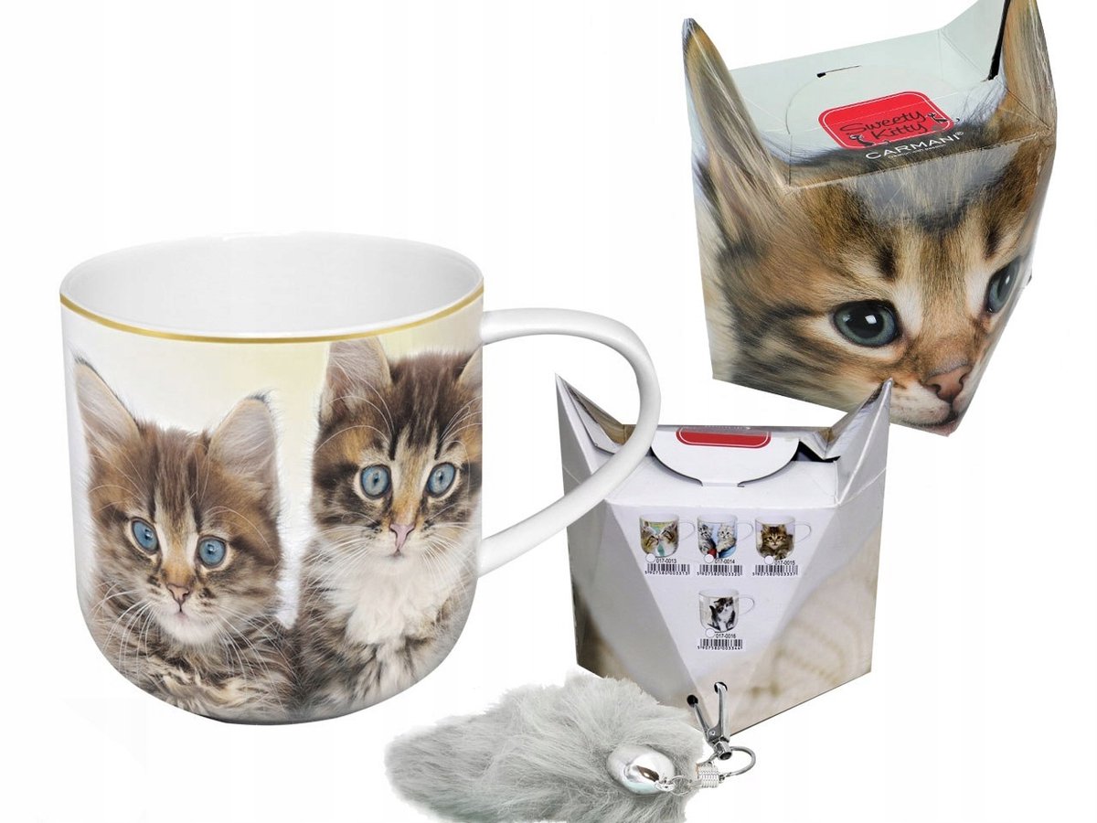 Sweety Kitty Mok 500ml met Staartdoos - Schaddege Katten Mok