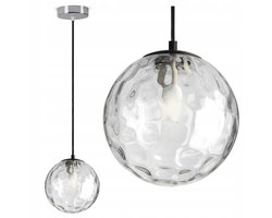 Glazen Hanglamp Chroom EZ1 LED - Moderne Plafondlamp met Transparante Bol