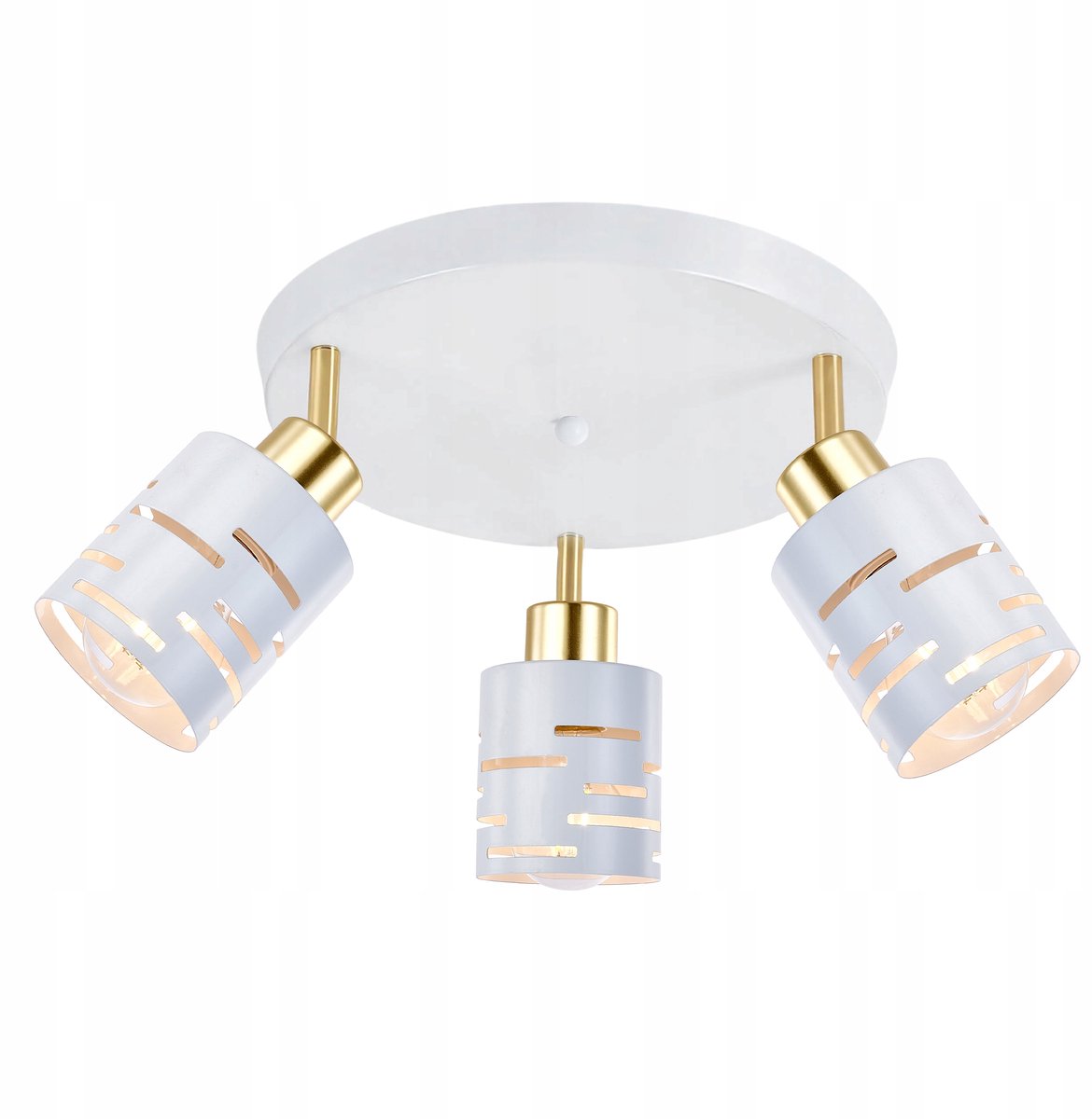 LED Plafondlamp Elen 3x E27 Wit Goud Verstelbaar