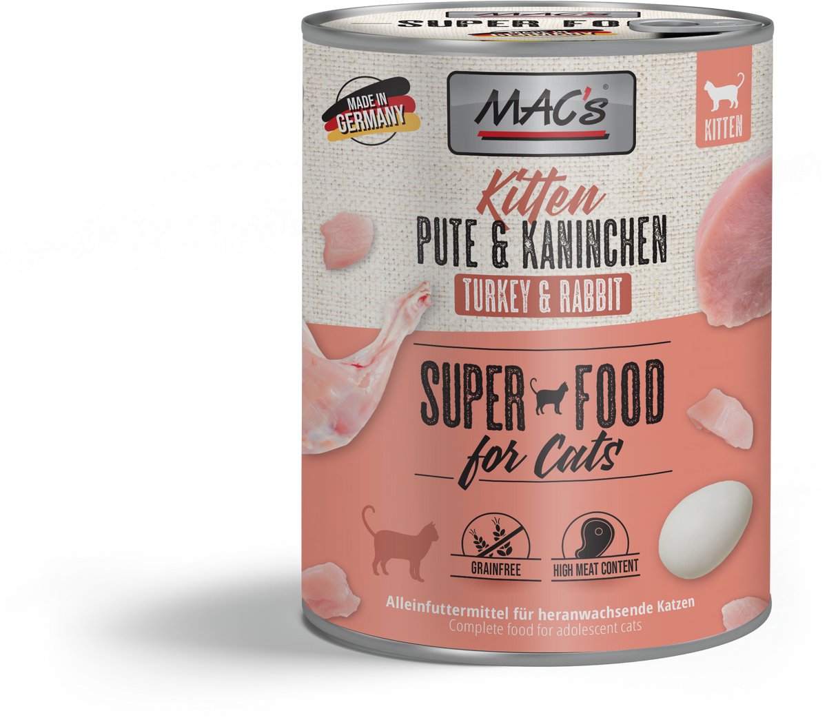 MAC's Kittenblik 6x800g - Kalkoen & Konijn