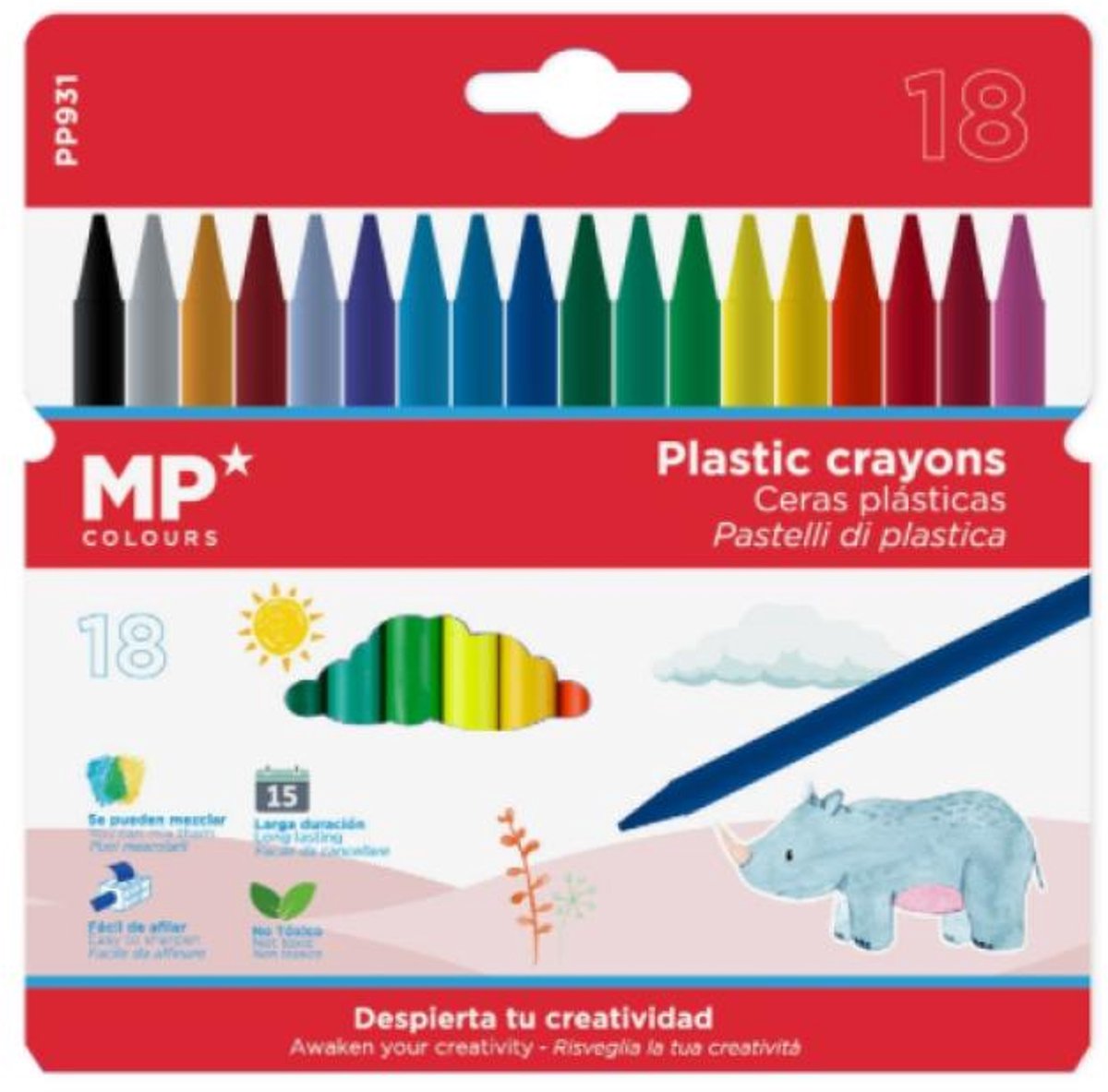 Krijtjes Set 18 Kleuren - Ideaal voor Kinderen