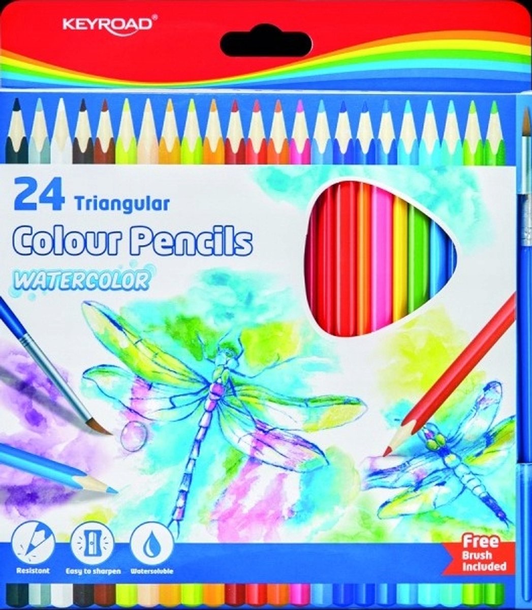 Keyroad aquarelpotlodenset - 24 stuks