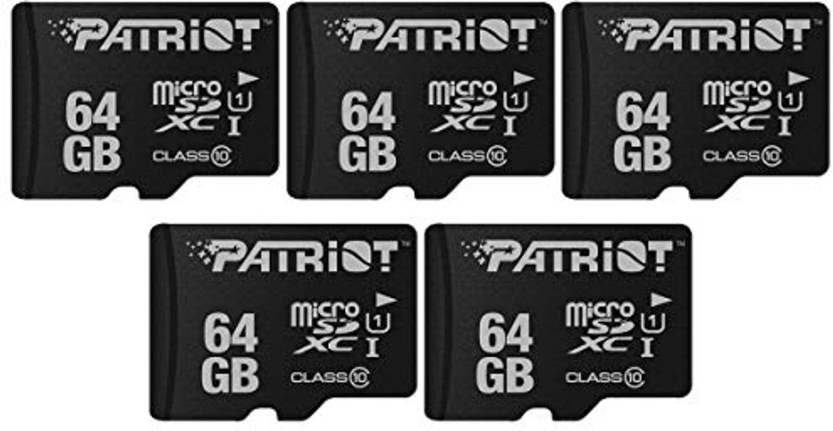 64GB Micro SD Kaart - Pack van 5 - Ultra Snelle UHS-I Class 10