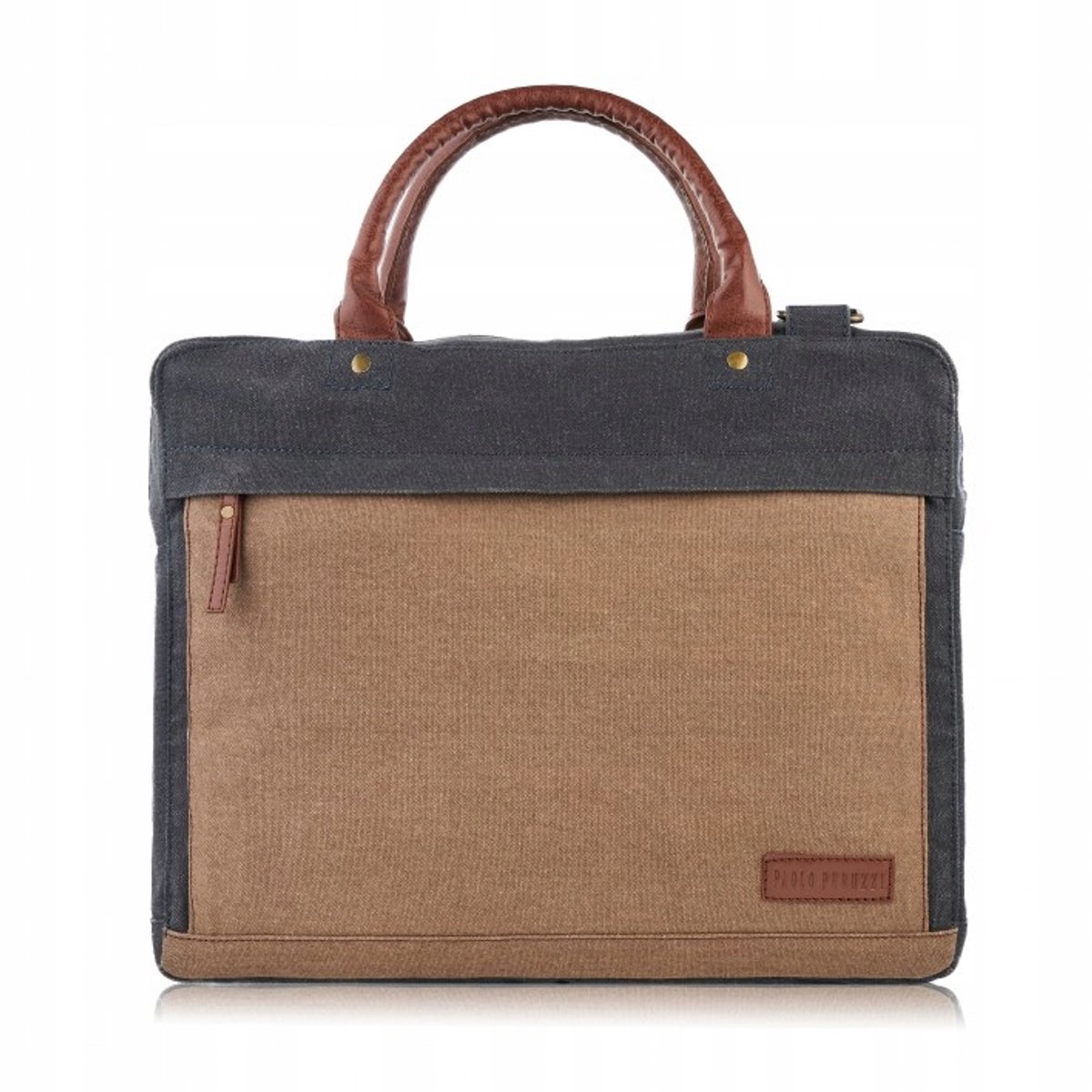 Herentas Laptop A4 Brons Vintage Vegan Studie Handtas