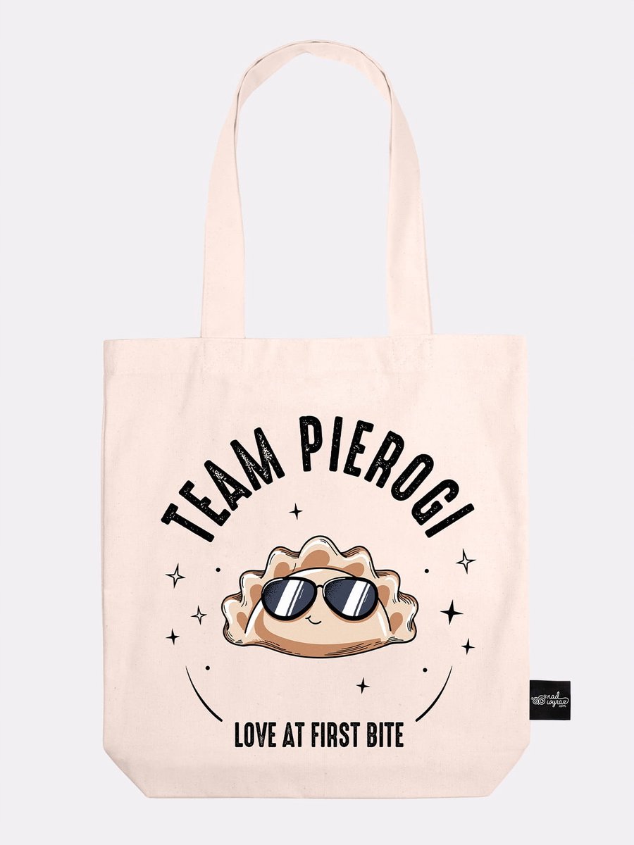 Team Pierogi Katoenen Tas - Ecru, Stijlvolle & Duurzame Shopper