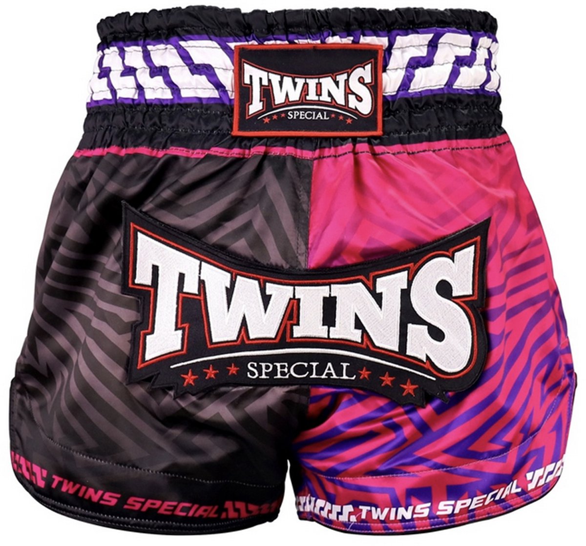 Twins Special TTBL Maze - Muay Thai short - L - Roze / Zwart
