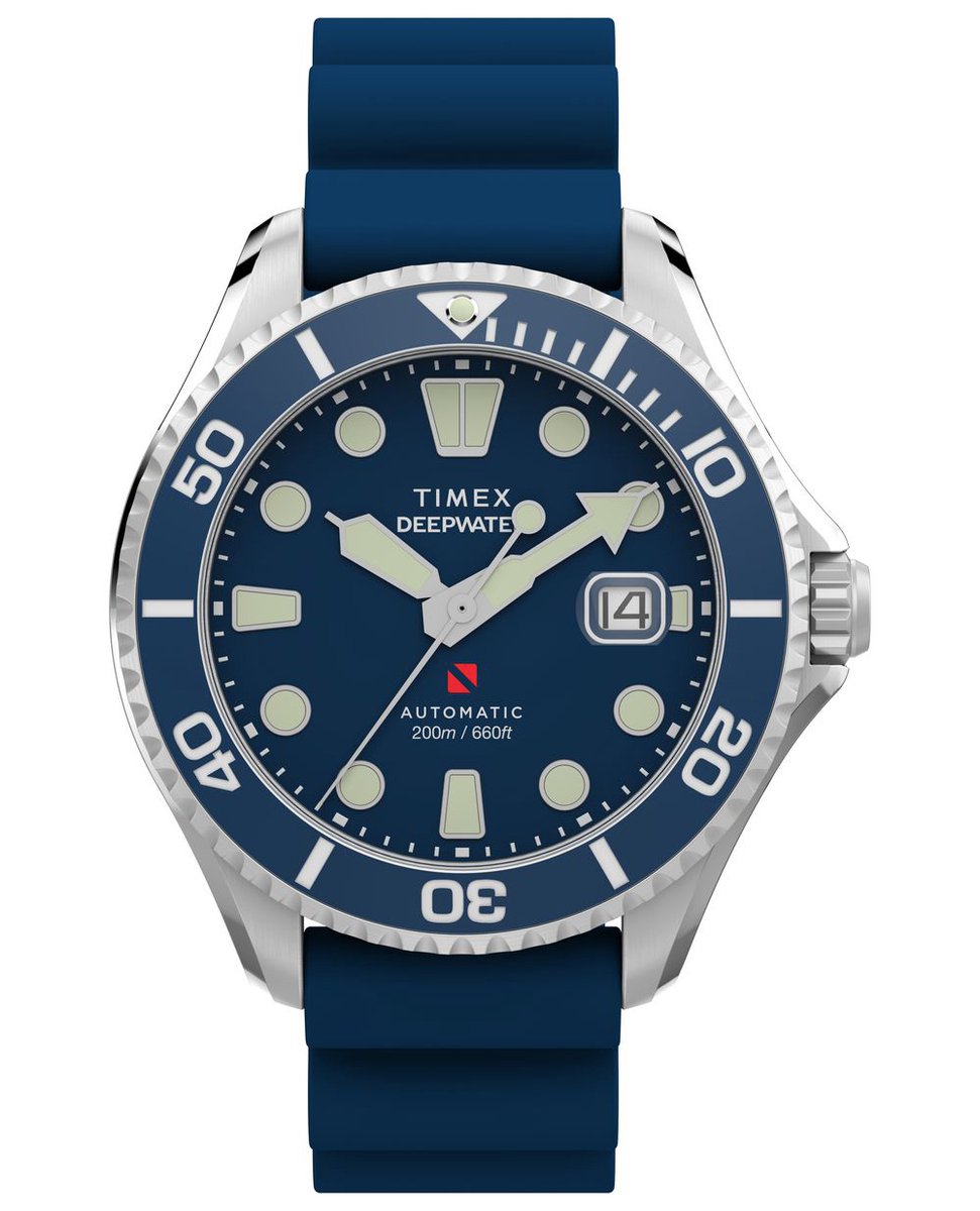 Timex Deep Water Meridian TW2Y39900 Horloge - Kunststof - Blauw - Ø 44 mm