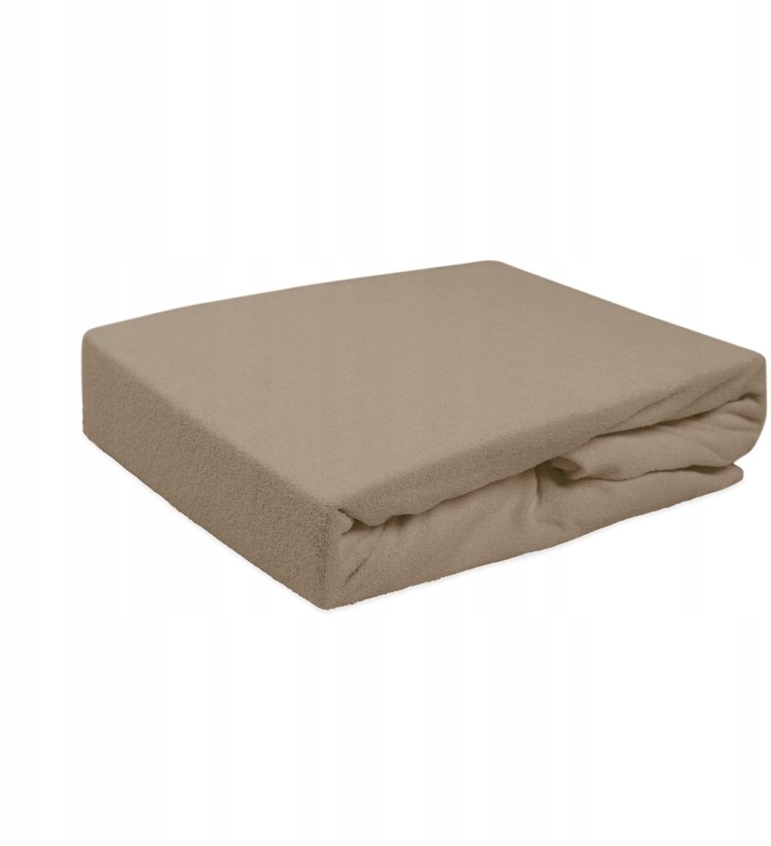 Terry hoeslaken met elastiek 220x200 cm - cacaobruin/beige