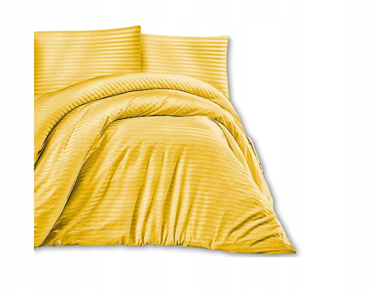 Luxe Katoen Satijn Beddengoed Set 180x200cm Mosterdgeel