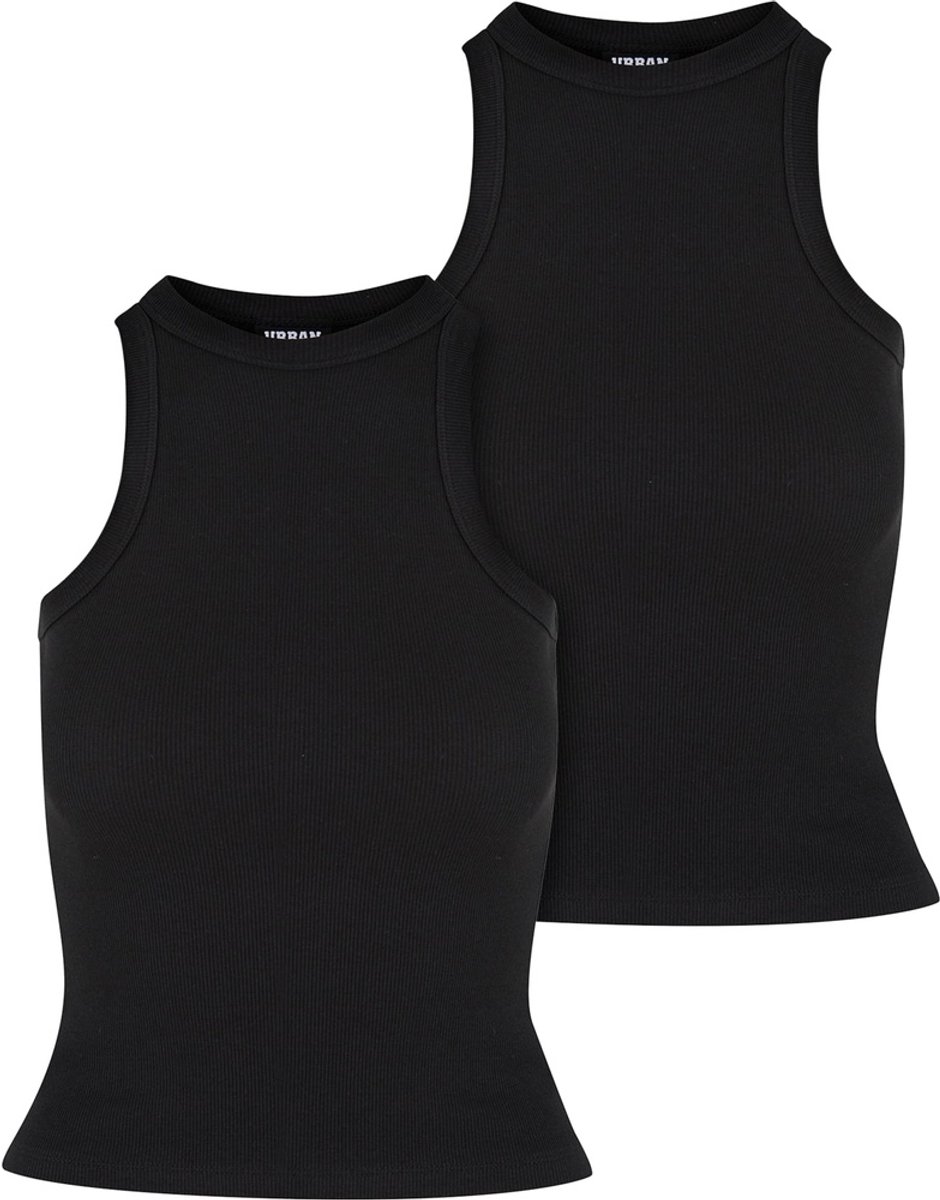 Urban Classics Racer Back Rib 2Pack Mouwloze top XS Zwart