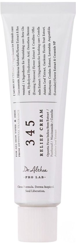 Dr. Althea 345 Relief Cream - Regenererende gel-crème voor acne en gevoelige huid - 50ml
