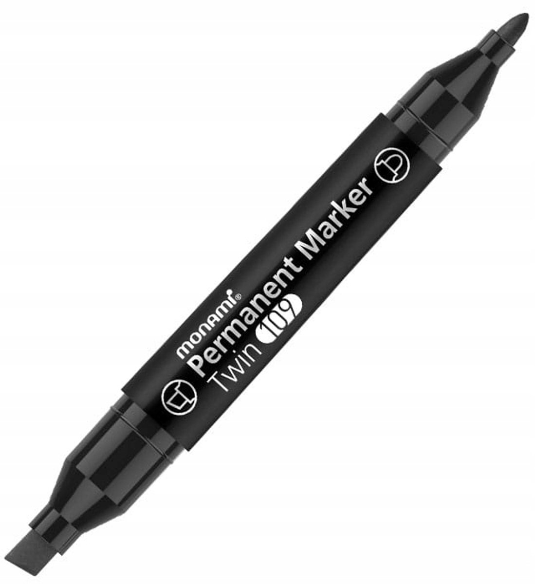 MonAmi TWIN 109 Zwarte Permanente Marker, Dubbelzijdig