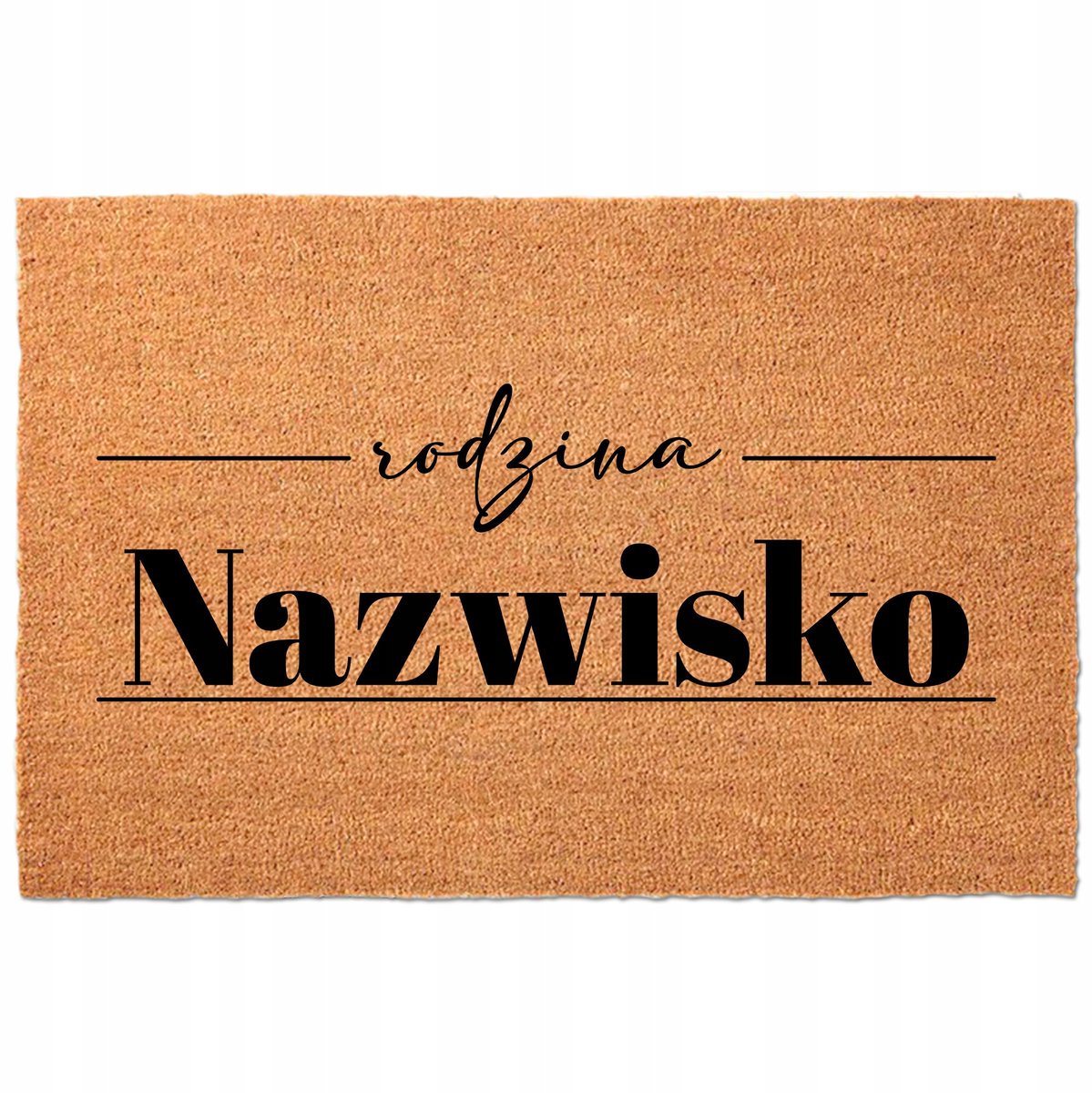 Kokosmat Deurmat 40x60 cm - Personalizer met uw Naam