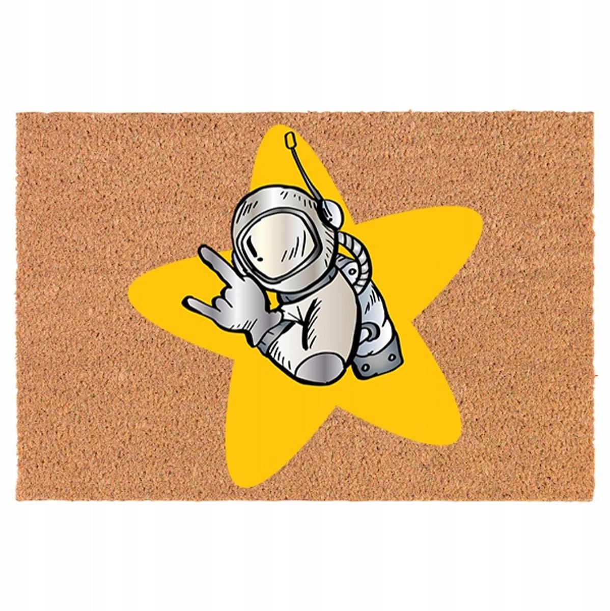 Kokosmat 40x60 cm - Astronaut & Sterrenprint - Antislip