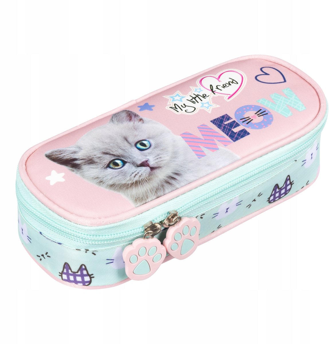 ST.RIGHT Fluffy Kitty Penetui - Hard Case met Kattenprint