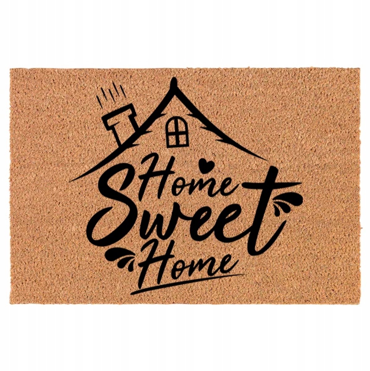 Kokosmat "Home Sweet Home" 40x60cm - Natuurlijke Deurmat