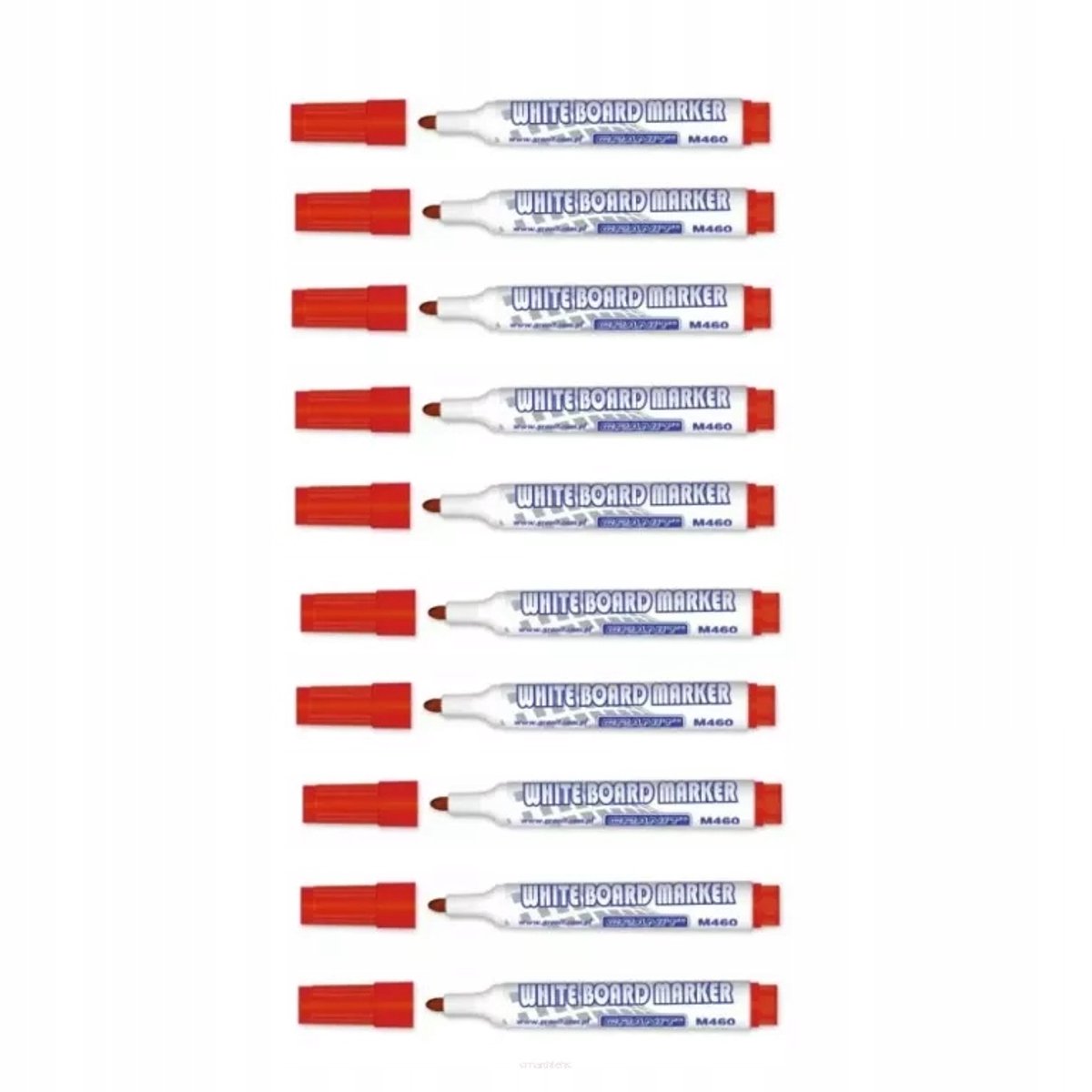 Set van 10 Granit M460 whiteboardmarkers - Rood