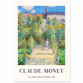 Affiche Claude Monet - Le jardin de l'artiste à Vétheuil 50x70 cm