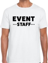 Event staff / personeel tekst t-shirt wit heren S