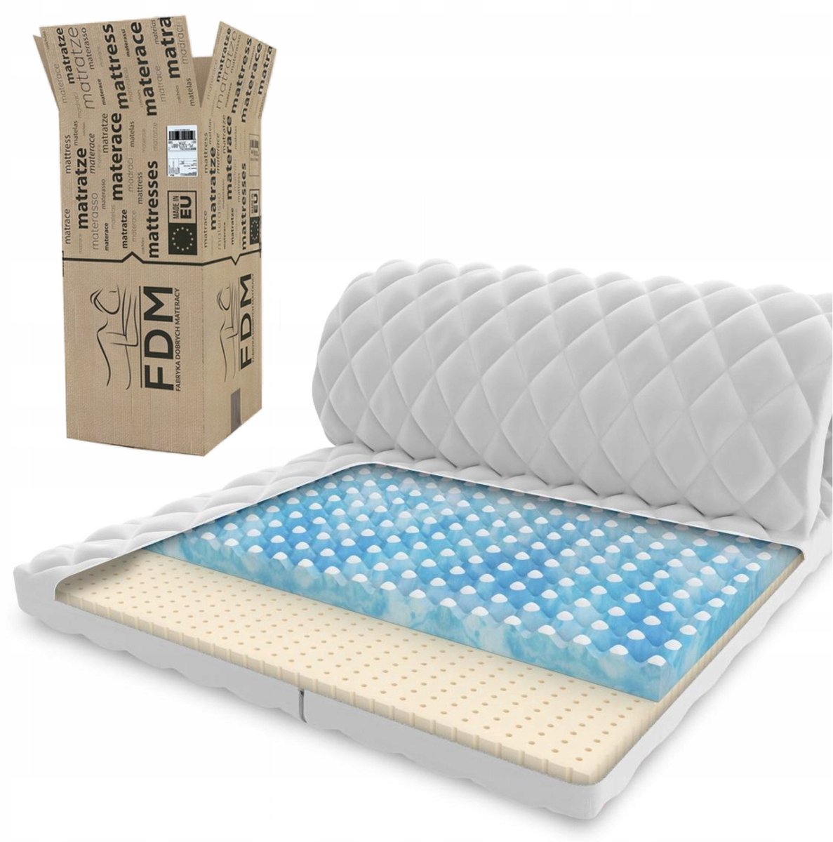 Nakładka na materac Malta Pianka Lateks 80x200 cm - 8 cm grubości