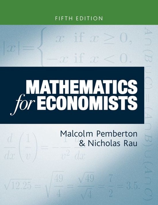 Mathematics for economists - cover