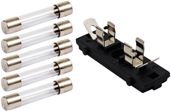 Lot De 8 Porte-fusibles à Montage Panneau 12mm - Pour Fusibles 5x20mm, 250V/10A, Uxcell