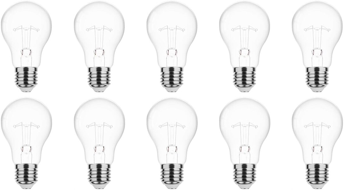 Technik E27 Wolfraam-Gloeilamp Dimbaar 75W - 2700K - Warm Wit - Gloeilamp Globe A55 - 10 stuks
