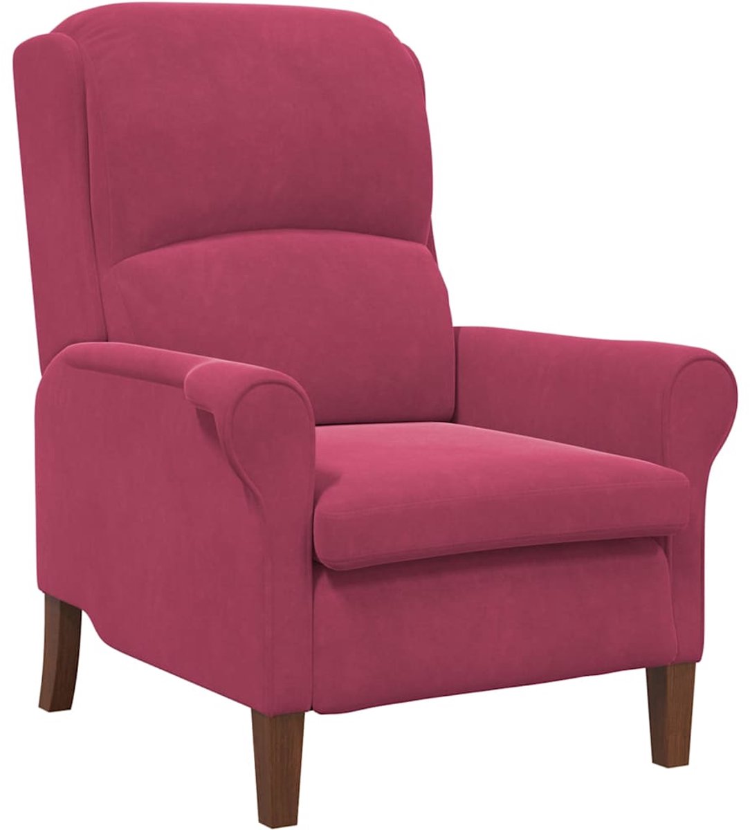 vidaXL Fauteuil - Wijnrood - Fluweel