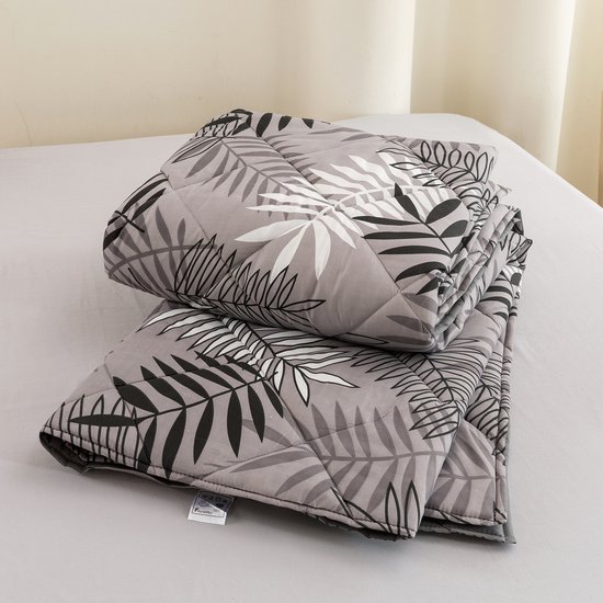 Hoesloos Dekbed - 140x200cm – Wasbaar, Ademend en Zacht – Grijs blad