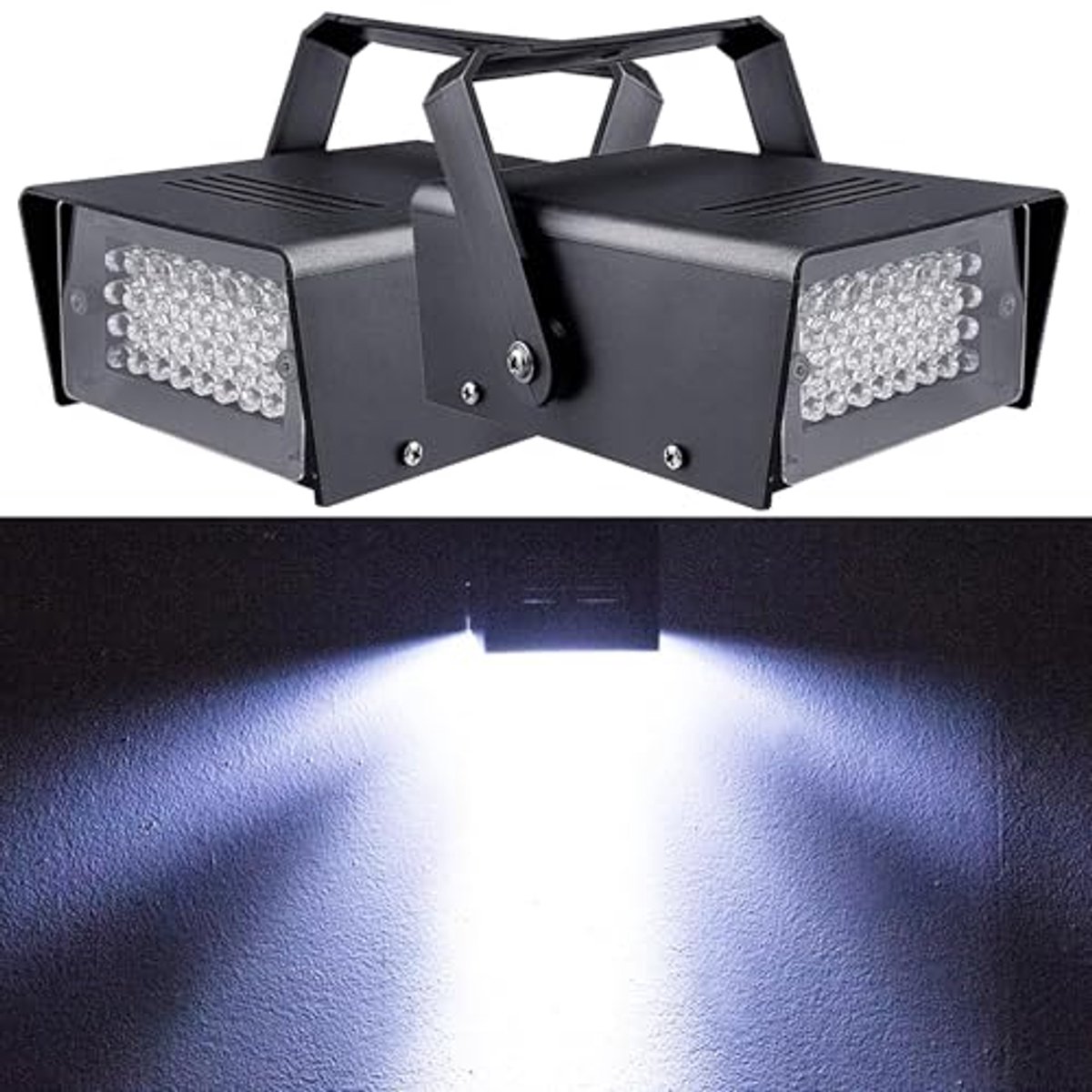 Led Stroboscoop Discolamp,met 32 Led Super Helder Mini Stroboscoop Party Light(Wit)