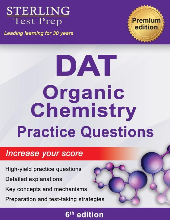 Sterling Test Prep DAT Organic Chemistry Practice Questions - cover