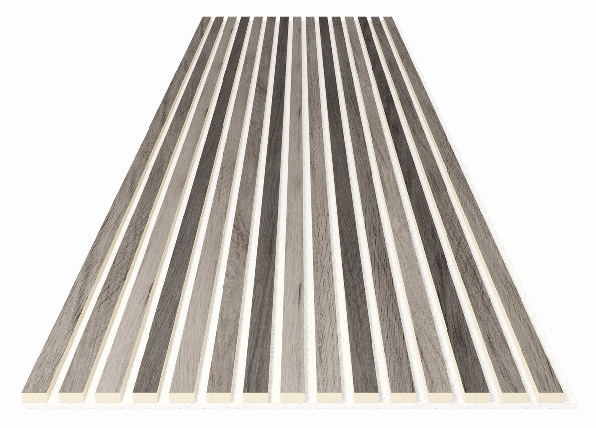 Premium houten akoestische panelen | 250x60cm per stuk - 1,5 m² - | Premium echt houtfineer (eiken) & akoestisch vilt (zwart) | Gevelbekleding, geluidsreductie, geluidsisolatie, akoestisch paneel gemaakt in Europa