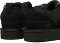 Achterkant van zwarte UGG sneakers, met UGG logo op de zool.